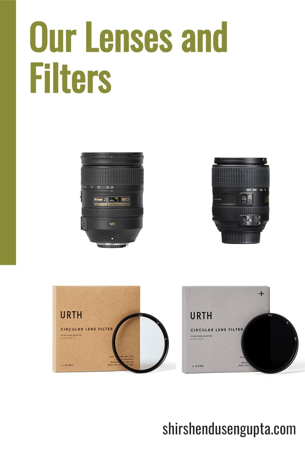 Our Lenses and Filters — Shirshendu Sengupta Photography and